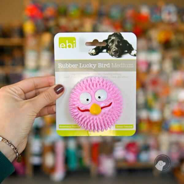 EBI PETIT ZABAWKA RUBBER Bird - rózowa/truskawkowa piłka M