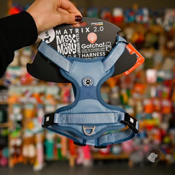 Max&Molly Sport Harness Matrix 2.0 Ocean - szelki regulowane dla psa, z identyfikatorem QR, niebieskie S-XL