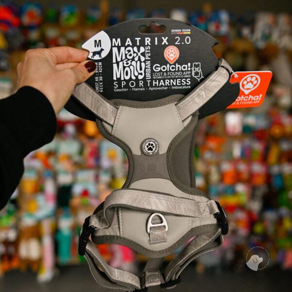 Max&Molly Sport Harness Matrix 2.0 Sand - szelki regulowane dla psa, z identyfikatorem QR, piaskowy beż S-XL