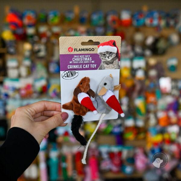 FLAMINGO dwie myszki - zabawka świąteczna