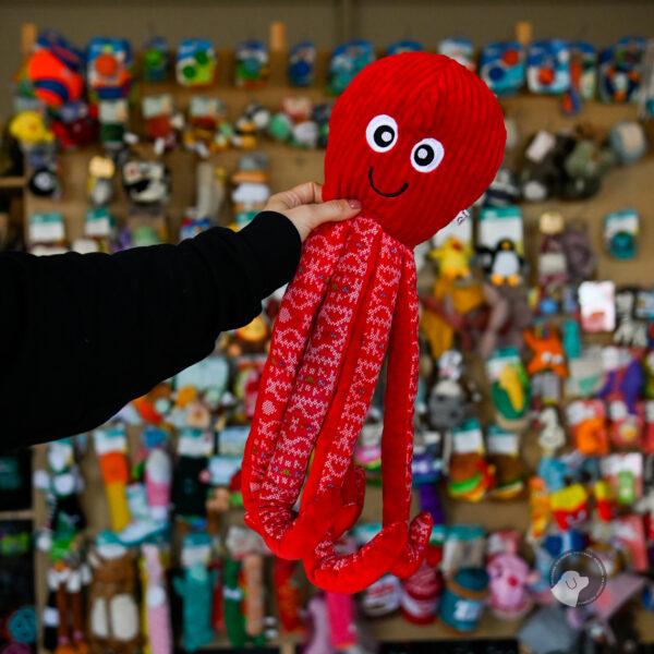 FLAMINGO Zabawka świąteczna czerwona ośmiornica