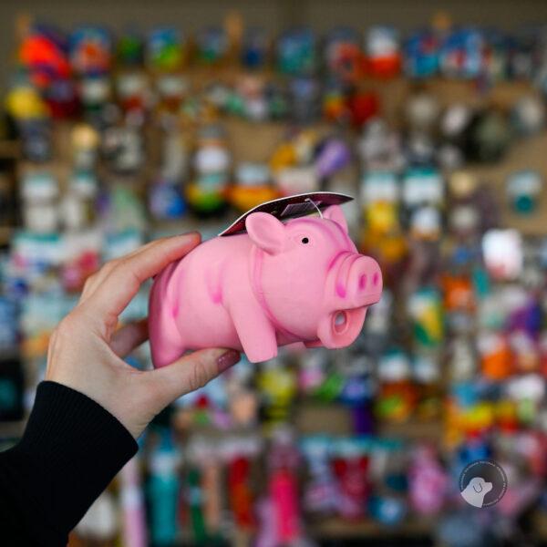 Barry King Świnka, zabawka dla psa, latex, różowa, z dźwiękiem, 15cm