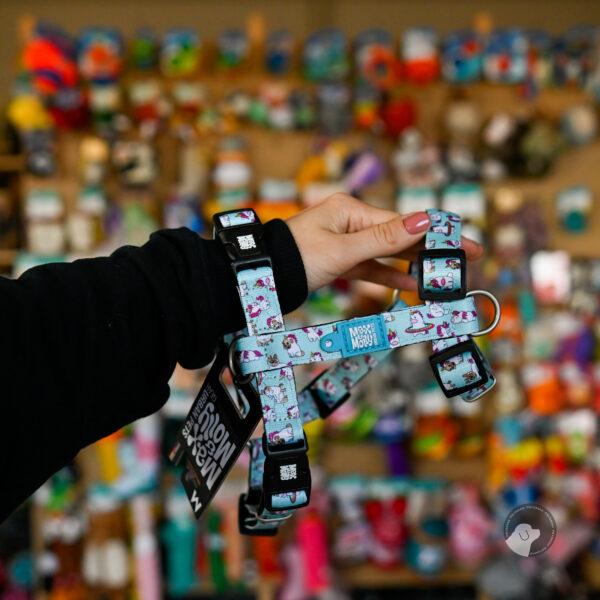 Max&Molly H-Harness unicorn - kolorowe szelki dla psa i szczeniaka, regulowane w jednorożce XS-L