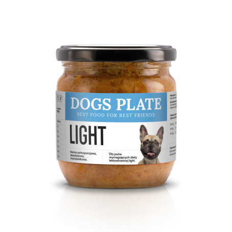 Dogs Plate Light 360g Karma z kurczaka o obniżonej kaloryczności dla psów z nadwagą