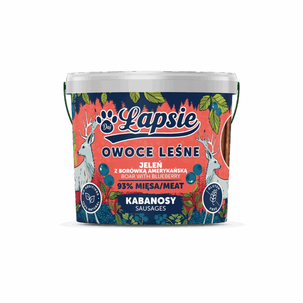 TRZYPSY Łapsie Kabanosy Jeleń z Borówką 160g