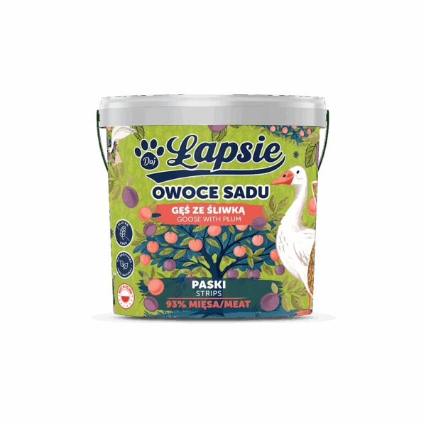 TRZYPSY Łapsie Mięsne Paski Gęś ze Śliwką 400g
