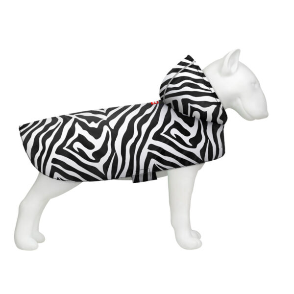 WAUDOG Clothes kurtka peleryna z kapturem dla psa - zebra, rozmiar XXS
