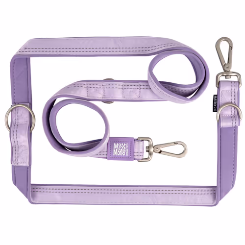 Max&Molly Multi Function Leash Matrix 2.0 Lavender - przepinana smycz dla psa, odblaskowa, fioletowa L