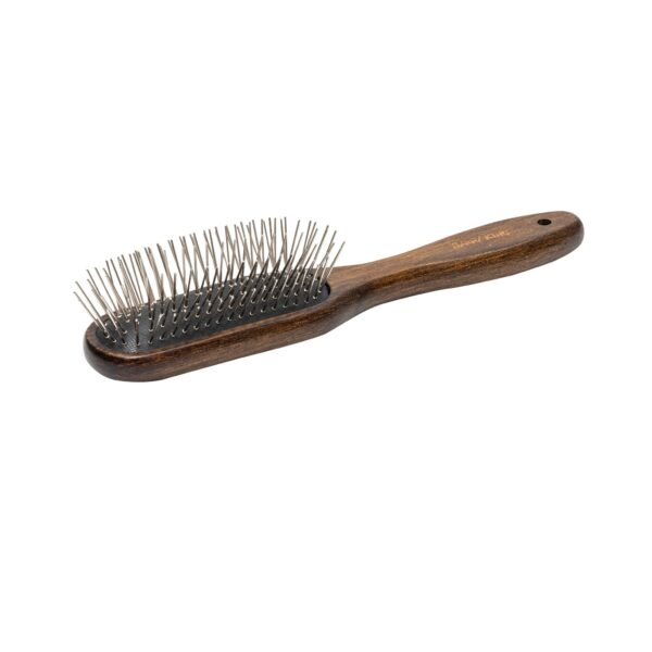 Ekskluzywna szczotka, dla zwierząt, drewno bukowe, metalowe piny, wym.22,8x4,7cm