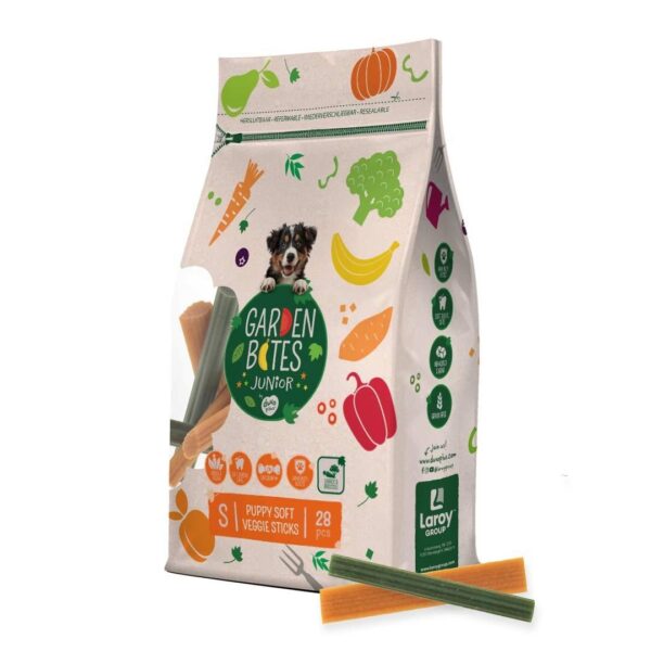 GARDEN BITES veggie sticks S - warzywne gryzaki dla szczeniąt 12 cm 28 sztuk