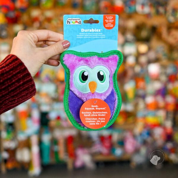 Outward Hound Mini SOWA PURPUROWA - piszczący