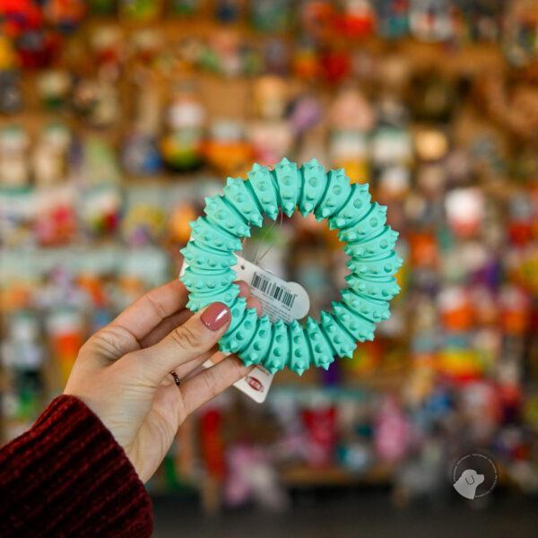 TRIXIE Denta Fun obręcz do zabawy i czyszczenia zębów dla psa guma naturalna 12 cm o smaku mięty