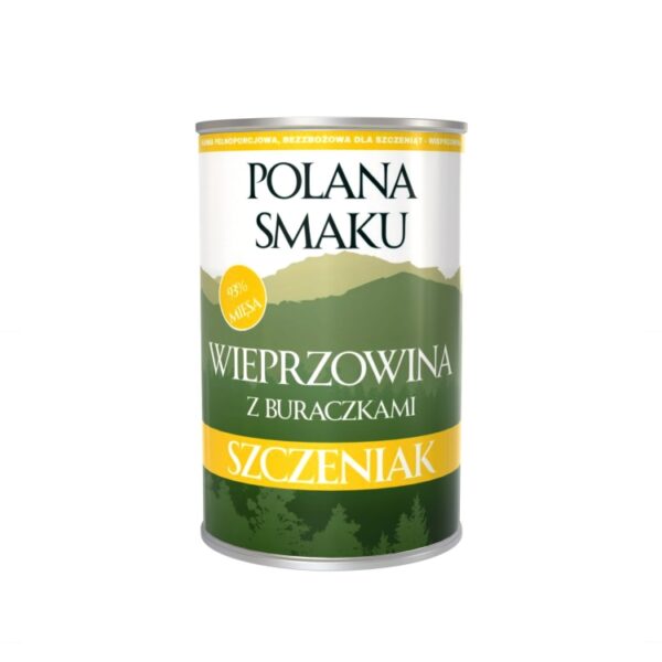 Polana Smaku - Wieprzowina z burakiem 400g karma mokra dla szczeniąt