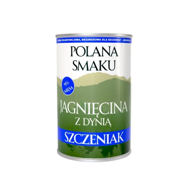 Polana Smaku - Jagnięcina z dynią 400g karma mokra dla szczeniąt