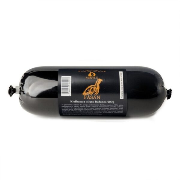 MIRALS Fasan - kiełbasa treningowa z mięsa bażanta (400g)