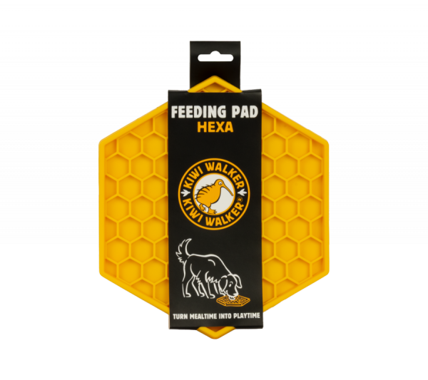 Kiwi Walker Hexa Feeding Pad Maxi – mata do lizania dla psa i kota pomarańczowa