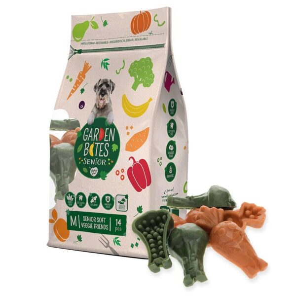 GARDEN BITES senior soft veggie friends M - owocowe gryzaki dla seniorów 8,5 cm 14 szt