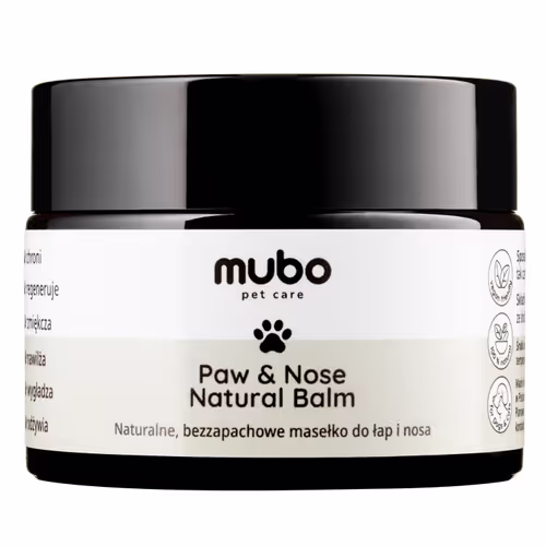 Mubo Paw & Nose Fragrance Free Natural Balm 50g - naturalne masełko do łap i nosa, bezzapachowe