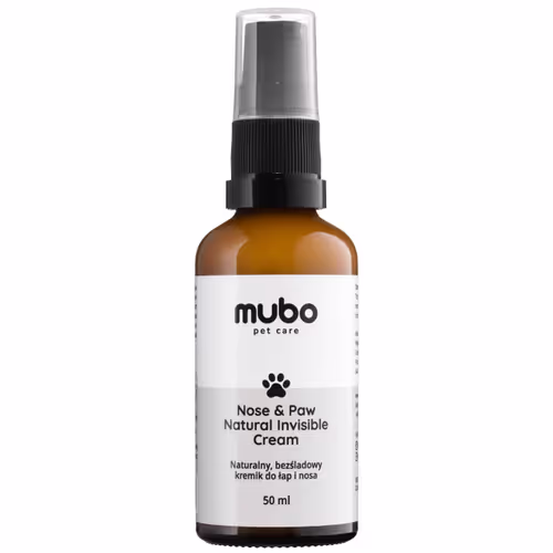 Mubo Nose & Paw Natural Invisible Cream 50ml - naturalny, bezśladowy kremik do łap i nosa psa i kota