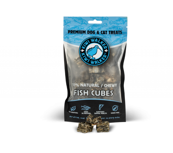 Kiwi Walker 100% DORSZ KOSTKA Przysmaki suszone powietrzem dla psa i kota 100g