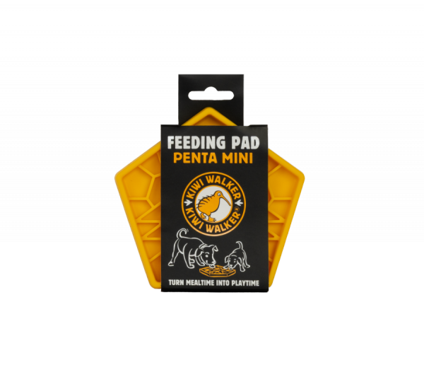 Kiwi Walker PENTA Feeding Pad MINI – miska spowalniająca jedzenie i lizanie dla psa i kota żółta