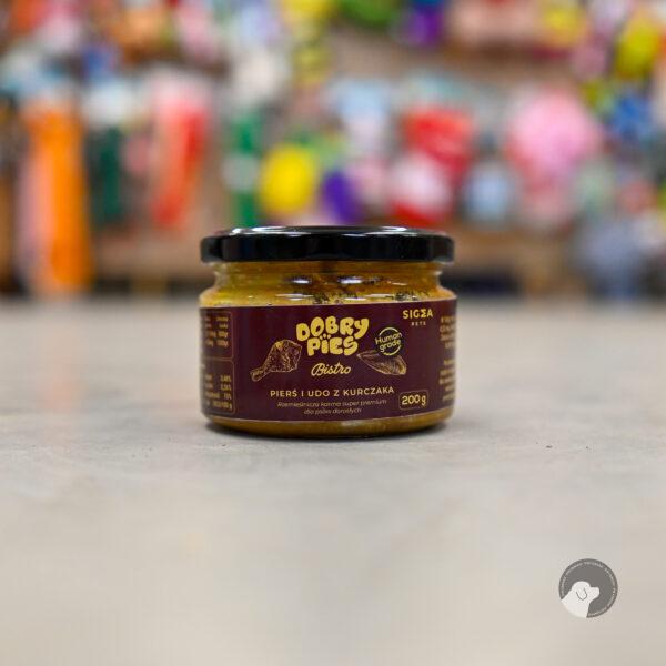 DOBRY PIES Mokra karma dla psa Bistro Premium Pierś i udo z kurczaka 200 g