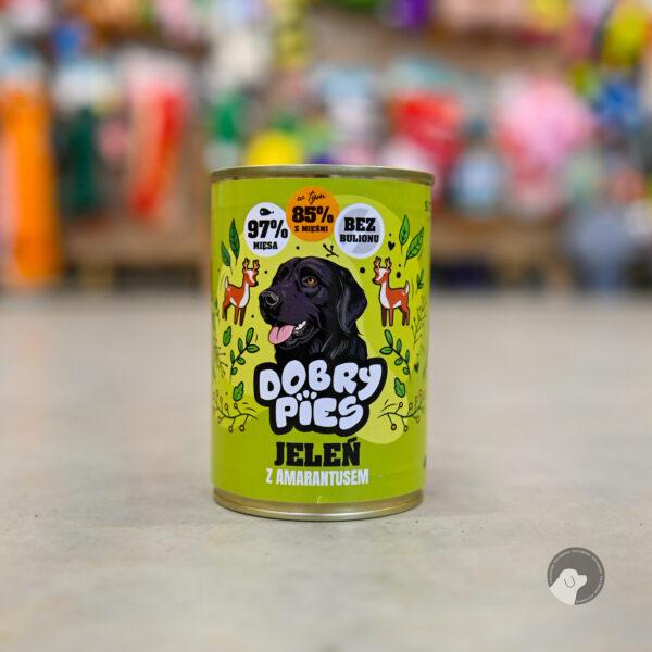 DOBRY PIES Mokra karma dla psa Jeleń z wieprzowiną i amarantusem 400g