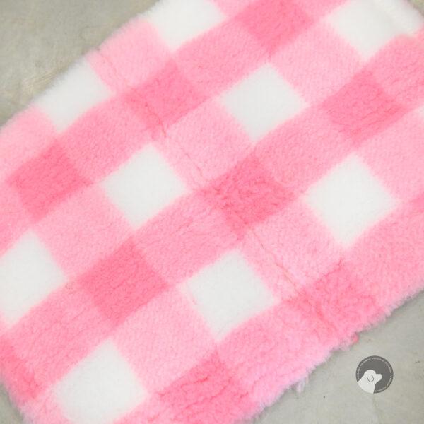 BUBA Legowisko DRY BED 28mm 75x50 cm antypoślizgowe krata biało różowe