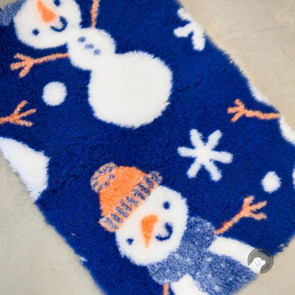 BUBA Legowisko DRY BED 28mm 75 x 50 cm antypoślizgowe granatowe w bałwanki XMS09