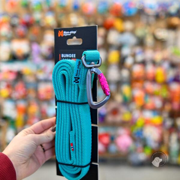 Non-stop dogwear Bungee leash aqua - smycz dla psa z amortyzatorem 2,8m 23 mm