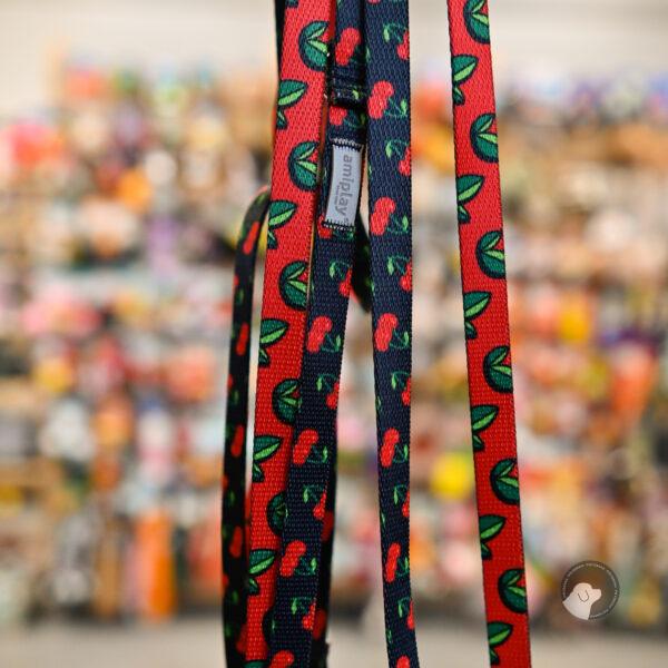 AMIPLAY BeHappy Smycz regulowana 8 in 1 - Cherry rozm S-XL