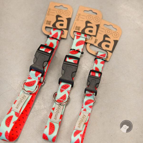 AMIPLAY Obroża regulowana BeHappy Watermelon rozm S-XL