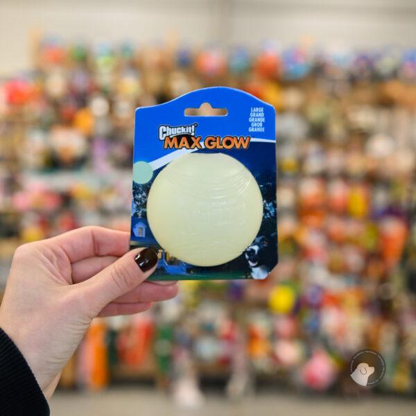 MAX GLOW BALL LARGE - świecąca gumowa piłka