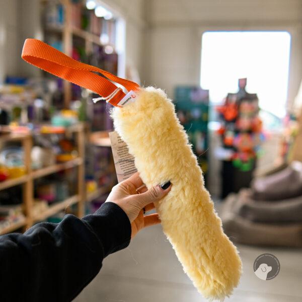 PSARVARD szarpak z owczego futra WALEC MIAMI na pomaranczowej taśmie