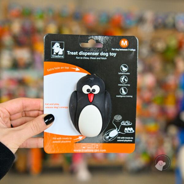 Zabawka na przysmaki dla średniego psa Truelove Penguin czarna dla kong