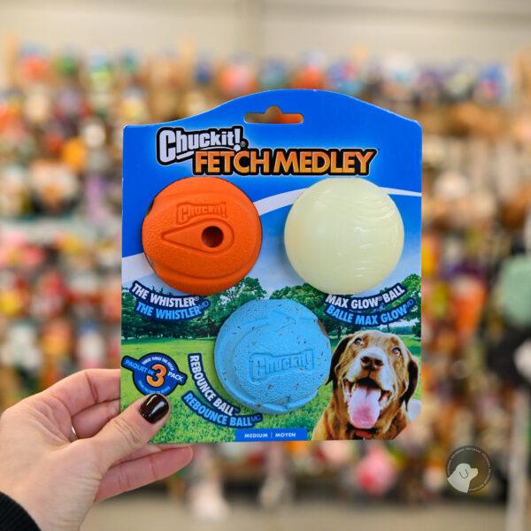 FETCH MEDLEY MEDIUM CHUCKIT - zestaw trzech piłek dla psa