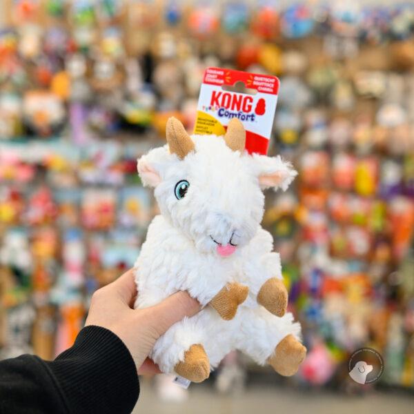 KONG Comfort Tykes Goat S - pluszowa koza z wyjmowaną piszczałką