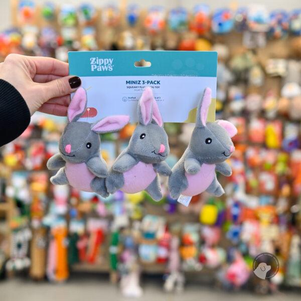 ZIPPYPAWS Miniz 3-pack Bunnies - króliczki