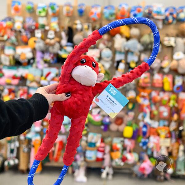 ZippyPaws RopeTugz – Red Monkey czerwona małpka szarpak ZP807