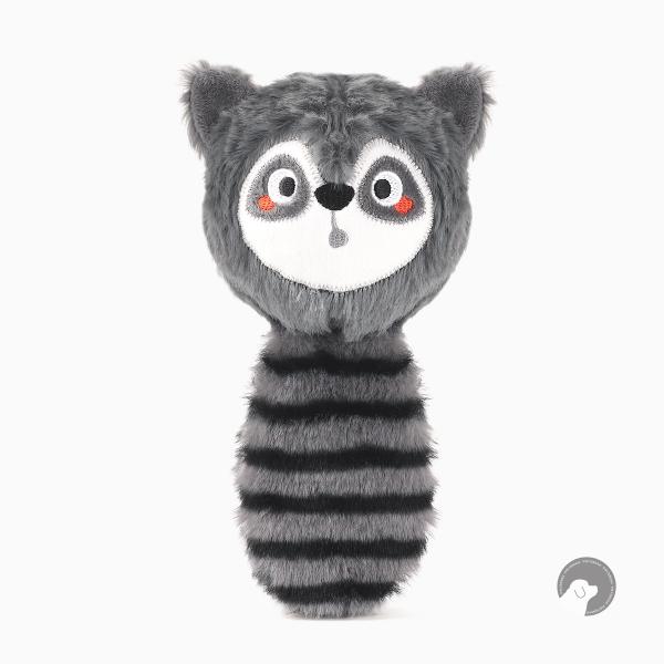 Hugsmart Zoo Ball – raccoon szop i twarda piszcząca piłka wewnątrz