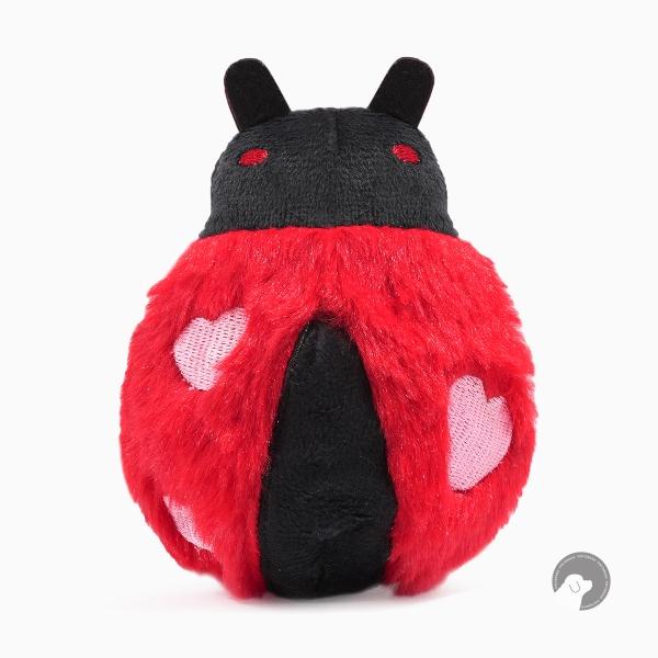 Hugsmart wood Love - love bug biedronka z piszczącą piłką kolczastą wewnątrz