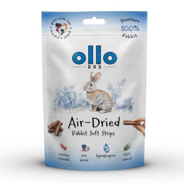 Ollo Air-Dried Rabbit Strips - paski z królika 80g