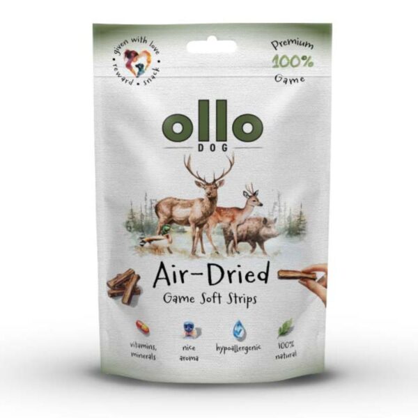 Ollo Air Dried Game Strips 80g – paski z dziczyzny