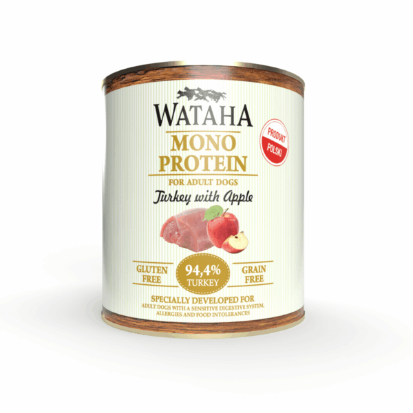 Wataha Mono Protein indyk z jabłkiem – mokra karma 800 g
