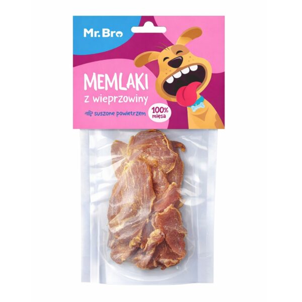 Mr. Bro Memlaki – Wieprzowina w płatach 150g – Suszone gryzaki dla psa