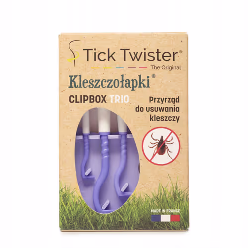 Tick Twister Clip Box Trio fioletowe - Kleszczołapki w pudełeczku, 3szt.