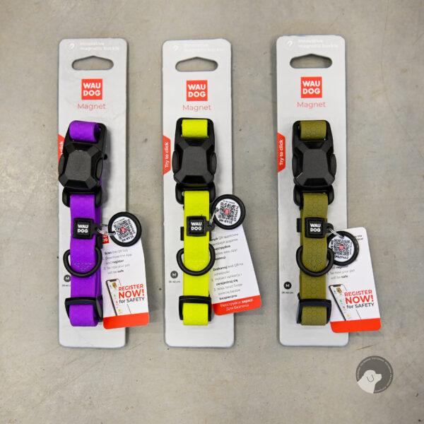 WAUDOG Waterproof obroża dla psa z QR-paszportem, metalowa magnetyczna klamra fastex, rozm s-xl, różne kolory