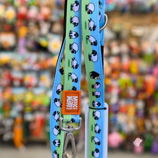 Max&Molly Multi-Leash Black Sleep - smycz przepinana dla psa, ciekawy wzór, 200cm L