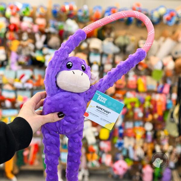 ZippyPaws RopeTugz – Purple Monkey fioletowa małpka szarpak ZP805