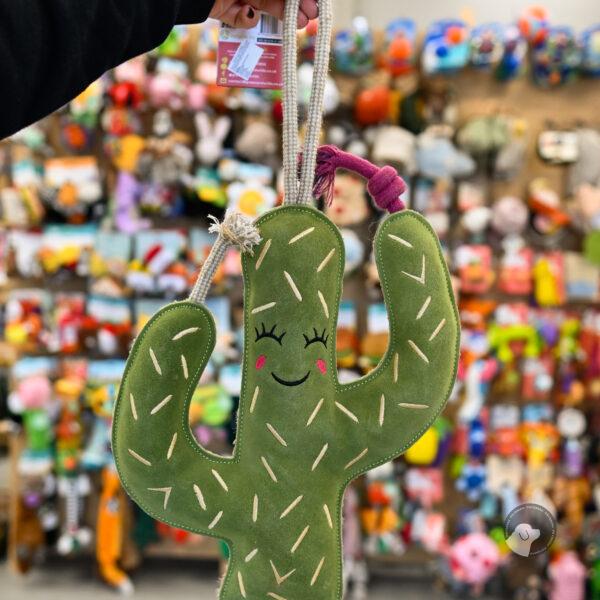 GREEN & WILD'S Prickly Pam (Kaktus) XL zabawka ekologiczna dla psa z zamszu